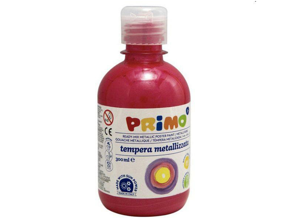TEMPERA LIQUIDA PRIMO ESCOLAR 300 ML ROJO METALIZADO