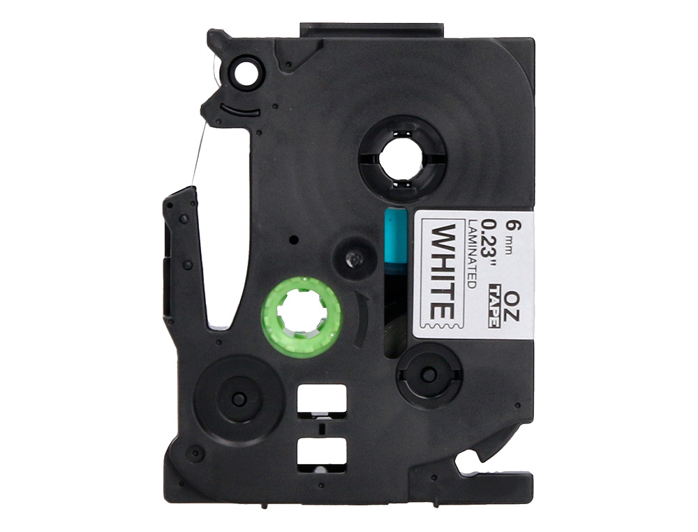 CINTA Q-CONNECT TZE-211 BLANCO-NEGRO 6MM LONGITUD 8 MT