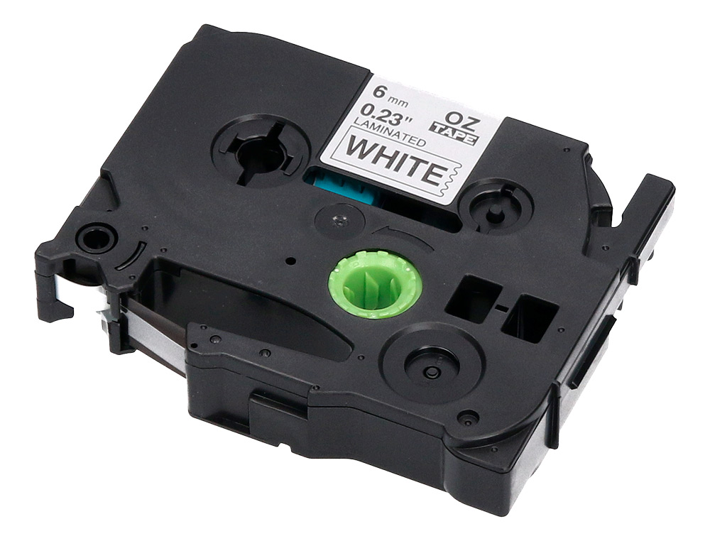 CINTA Q-CONNECT TZE-211 BLANCO-NEGRO 6MM LONGITUD 8 MT