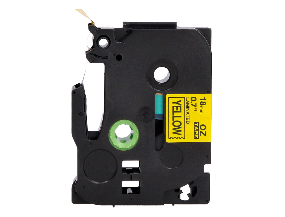 CINTA Q-CONNECT TZE-641 AMARILLO-NEGRO 18MM LONGITUD 8 MT