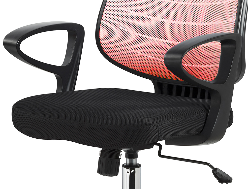 SILLA GIRATORIA Q-CONNECT BASE METAL REGULABLE EN ALTURA 920+80MM ALTO 600MM ANCHO 580MM PROFUNDIDAD ROJO