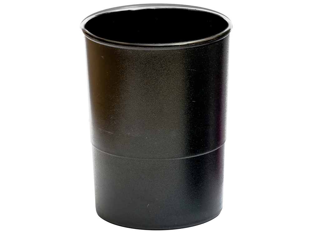 CUBILETE PORTALAPICES Q-CONNECT PLASTICO DIAMETRO 75 MM ALTURA 100 MM NEGRO OPACO