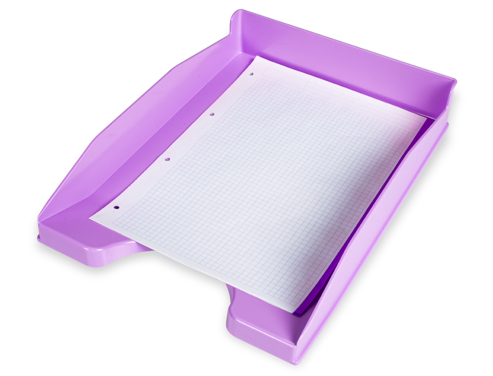BANDEJA SOBREMESA PLASTICO Q-CONNECT LAVANDA OPACO 240X70X340 MM