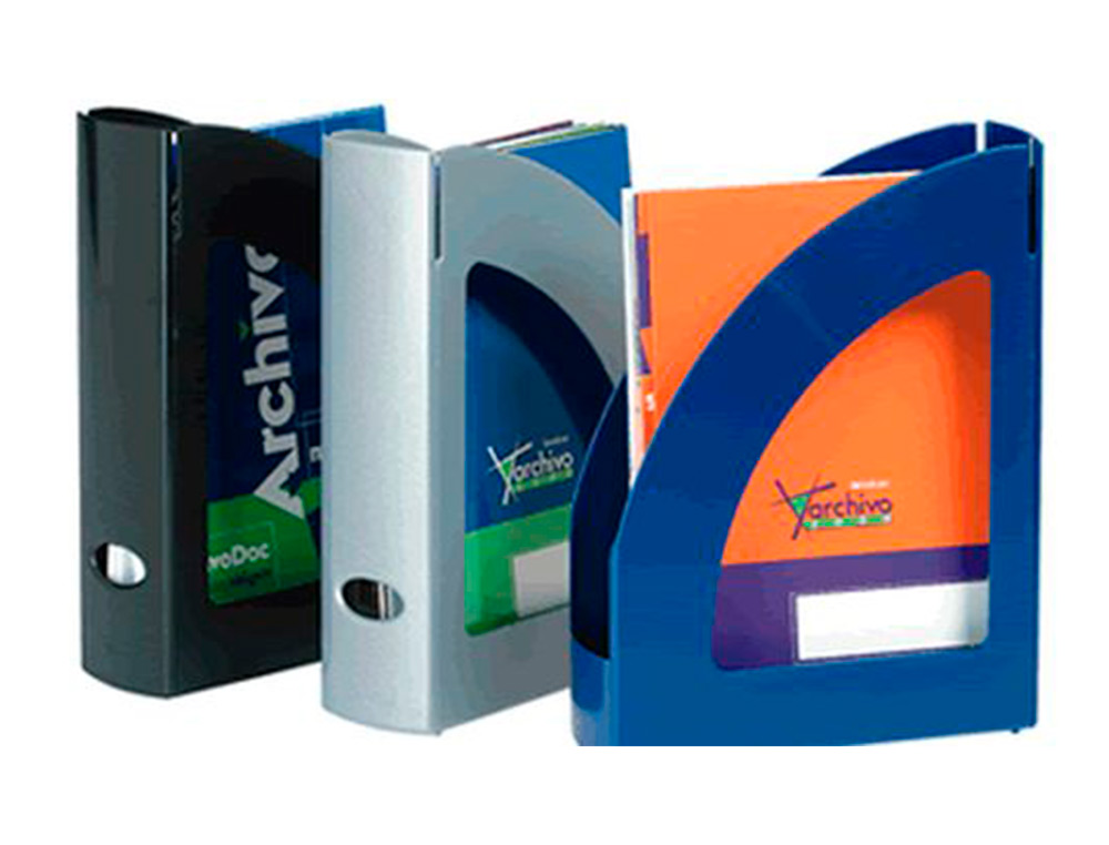 REVISTERO ARCHIVO 2000 ANTIMICROBIANO SANITIZED POLIESTIRENO LOMO 80 MM NEGRO 250X80X320 MM