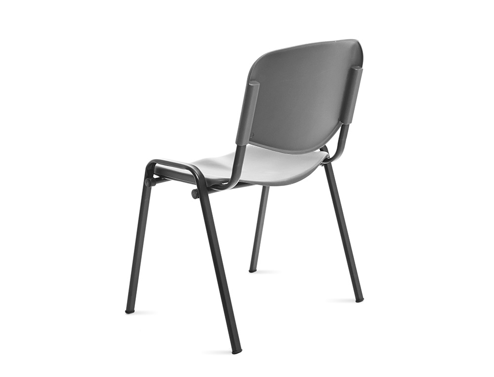 SILLA ROCADA CONFIDENTE ESTRUCTURA METALICA RESPALDO Y ASIENTO EN POLIMERO COLOR GRIS