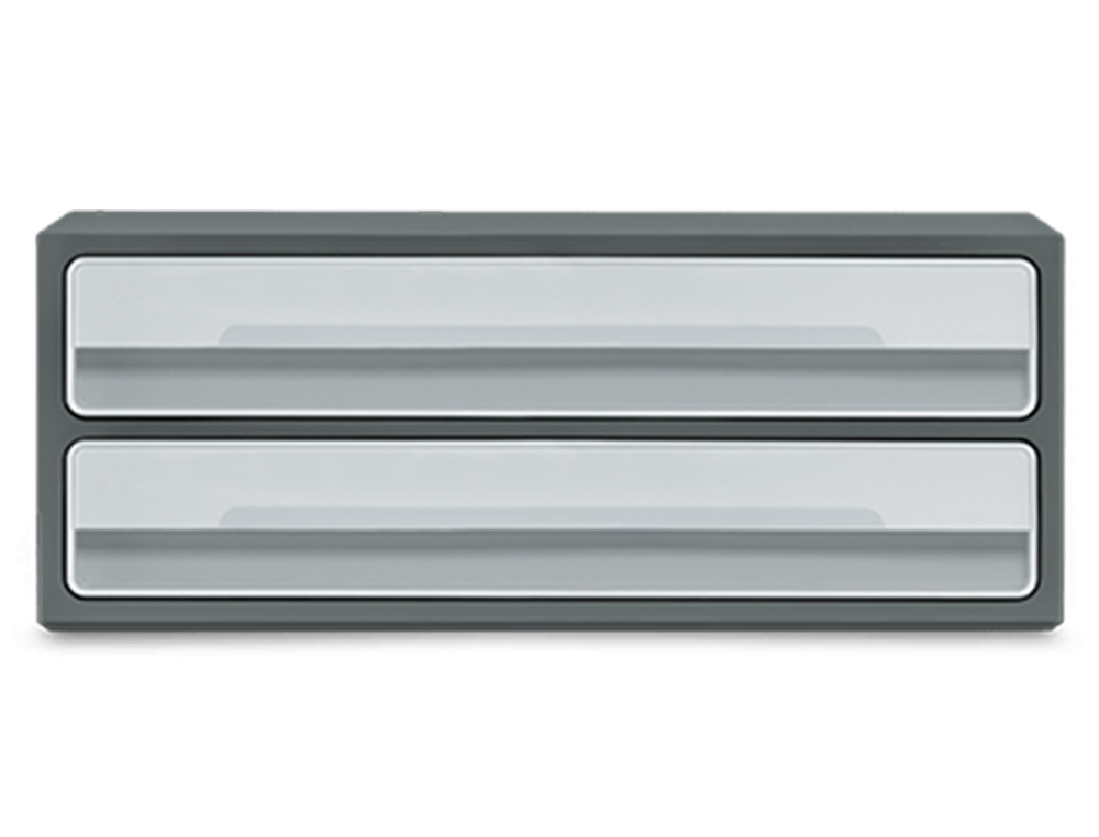 FICHERO CAJONES DE SOBREMESA CEP MOOV UP RECICLADO 80% 2 CAJONES COLOR GRIS 275X369X146 MM