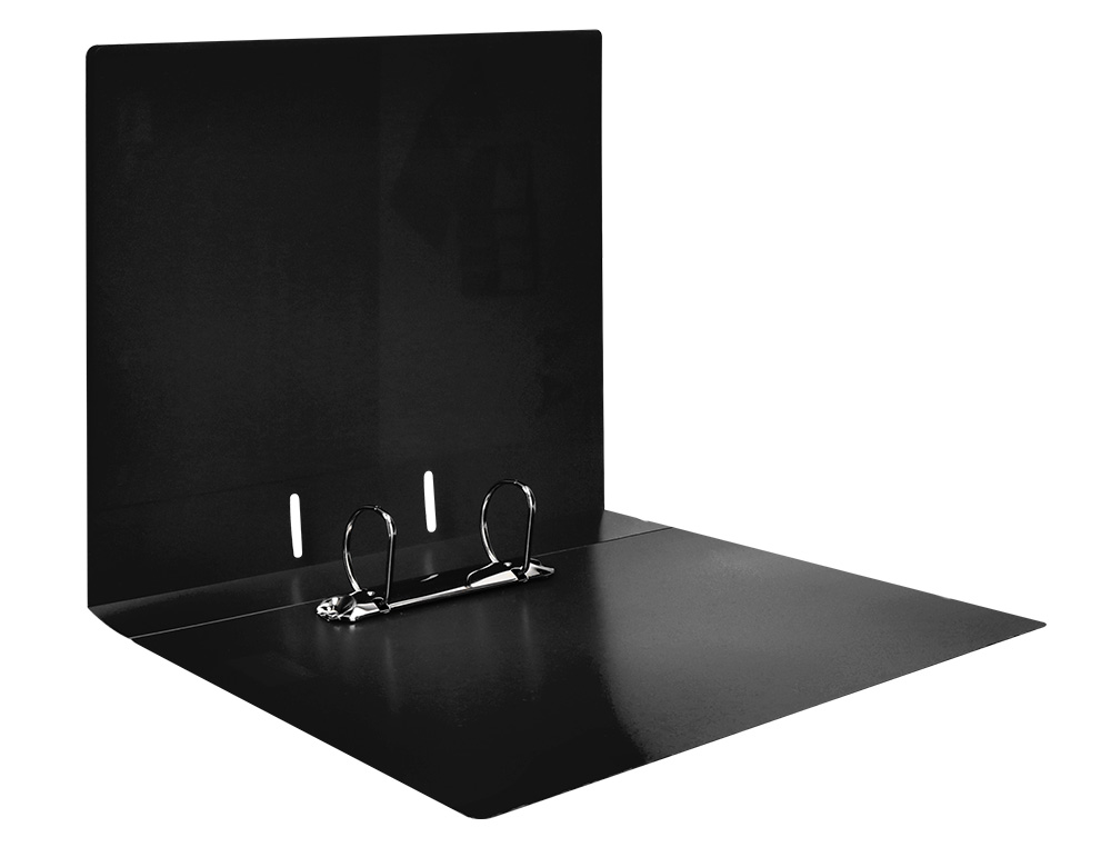 CARPETA LIDERPAPEL CANGURO 2 ANILLAS 40 MM MIXTAS POLIPROPILENO DIN A4 NEGRO OPACO