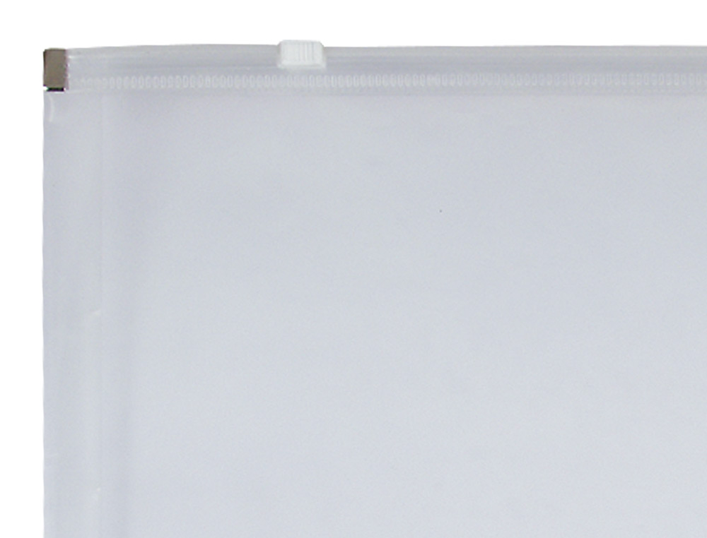 CARPETA DOSSIER LIDERPAPEL A4 CIERRE DE CREMALLERA TRANSPARENTE