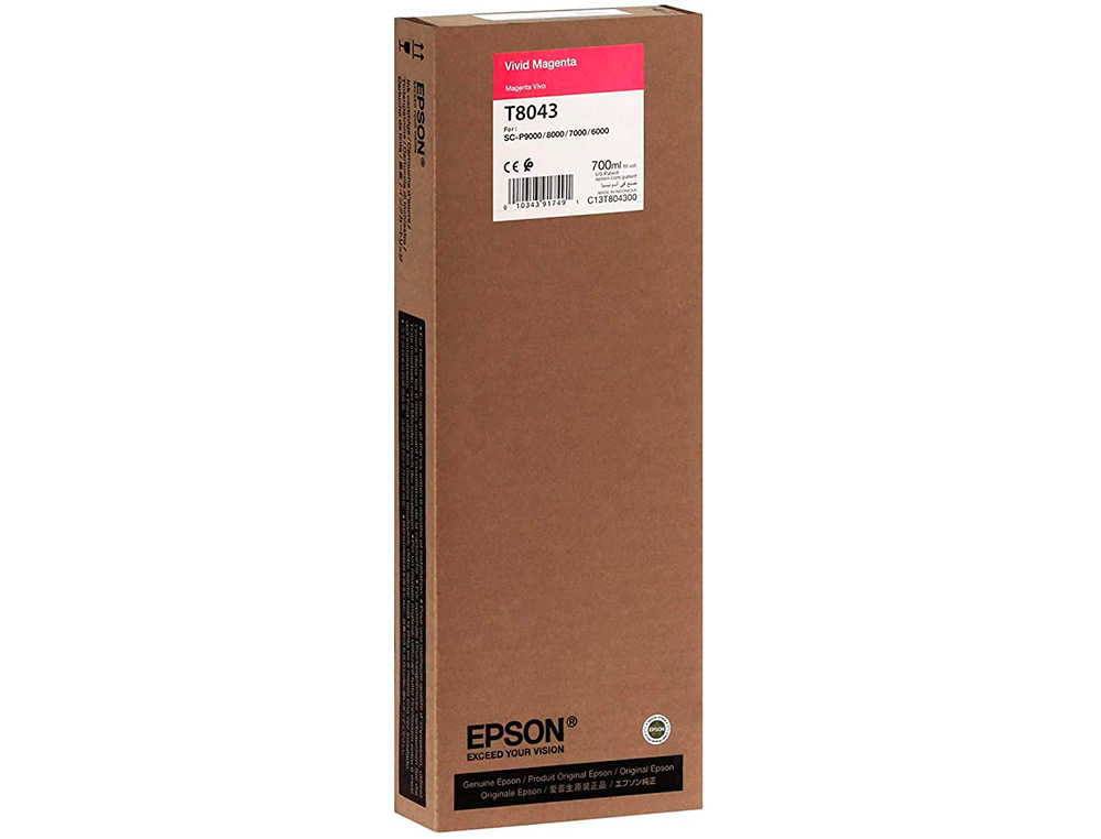INK-JET EPSON GF SURECOLOR SERIE SC-P VIVID MAGENTA ULTRACHROME HDX/HD 700ML