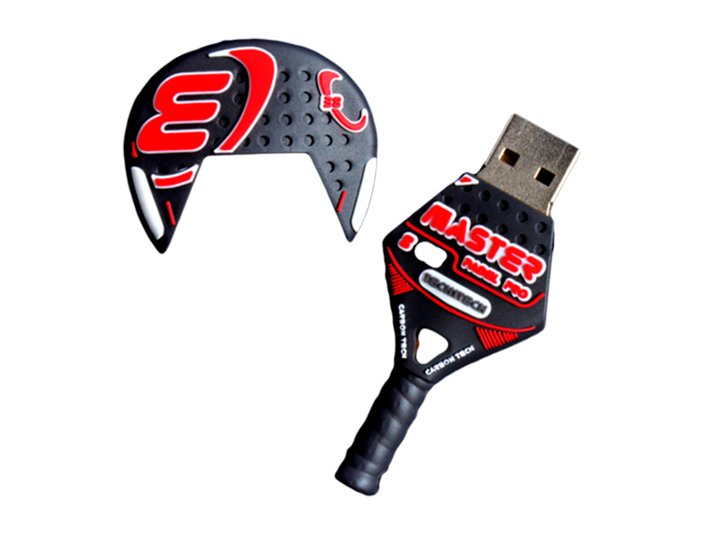 MEMORIA USB TECH ON TECH RAQUETA PADEL ROJA 32 GB