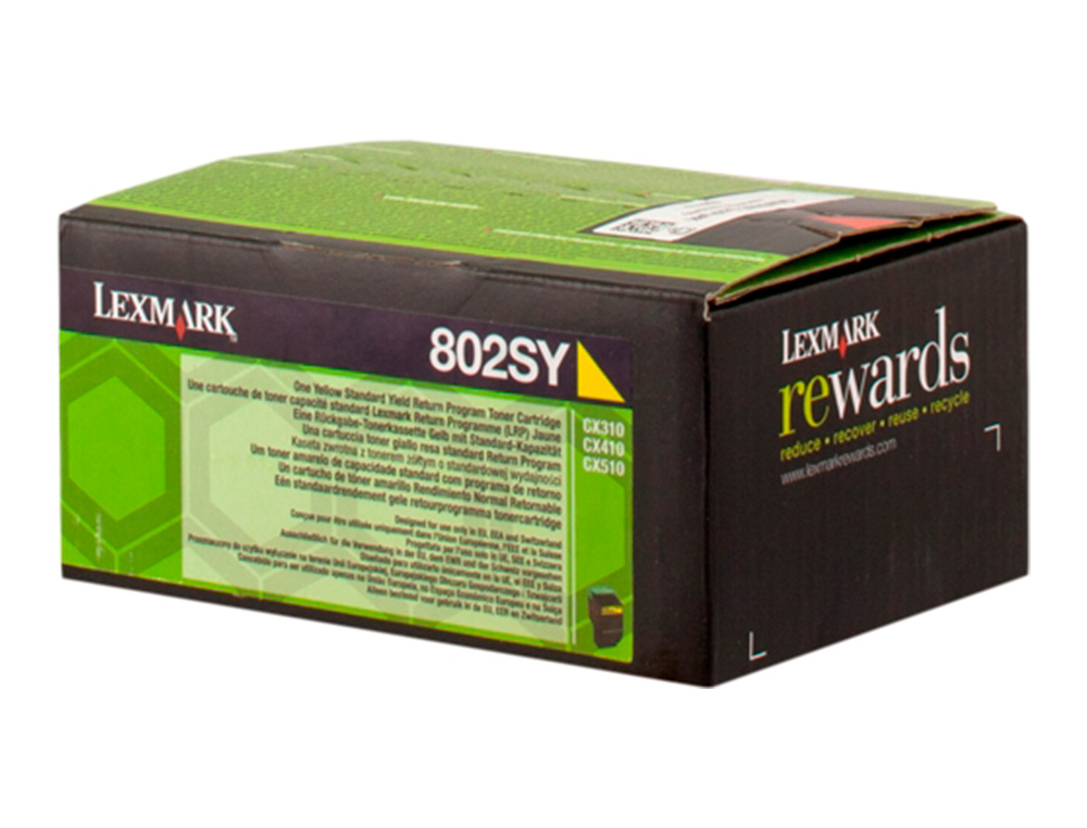 TONER LASER LEXMARK 80C2SYE AMARILLO 2000 PAGINAS