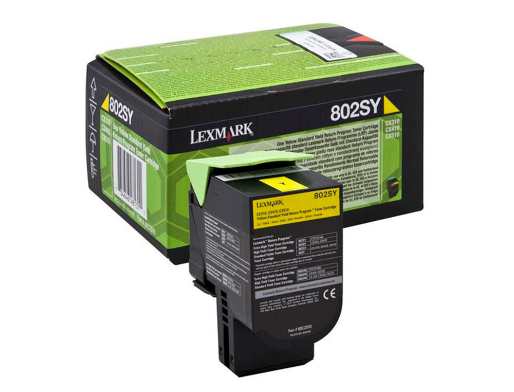 TONER LASER LEXMARK 80C2SYE AMARILLO 2000 PAGINAS