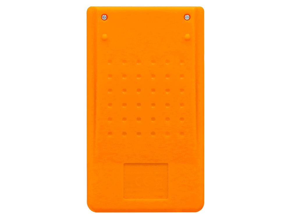 CALCULADORA LIDERPAPEL BOLSILLO XF10 8 DIGITOS SOLAR Y PILAS COLOR NARANJA 115X65X8 MM