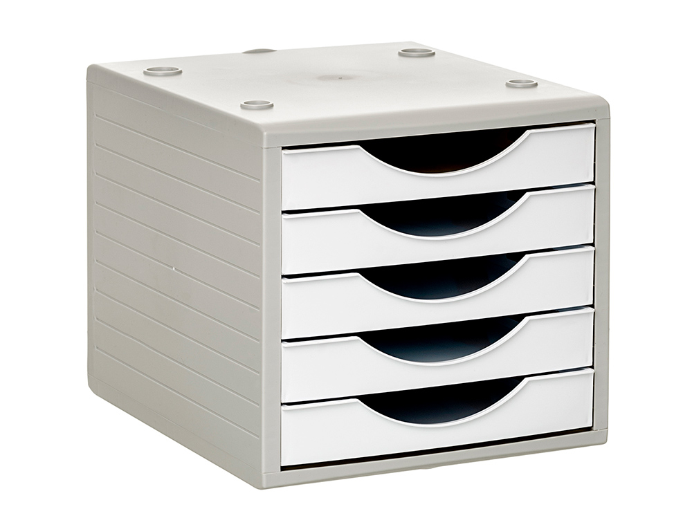 FICHERO CAJONES DE SOBREMESA ARCHIVO 2000 5 CAJONES COLOR BLANCO OPACO 270X340X260 MM