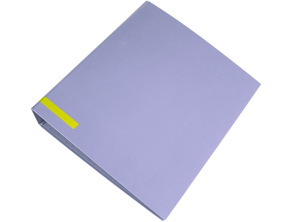 ARCHIVADOR DE PALANCA LIDERPAPEL A4 COLOR SYSTEM FORRADO SIN RADO LOMO 80 MM LAVANDA COMPRESOR METALICO