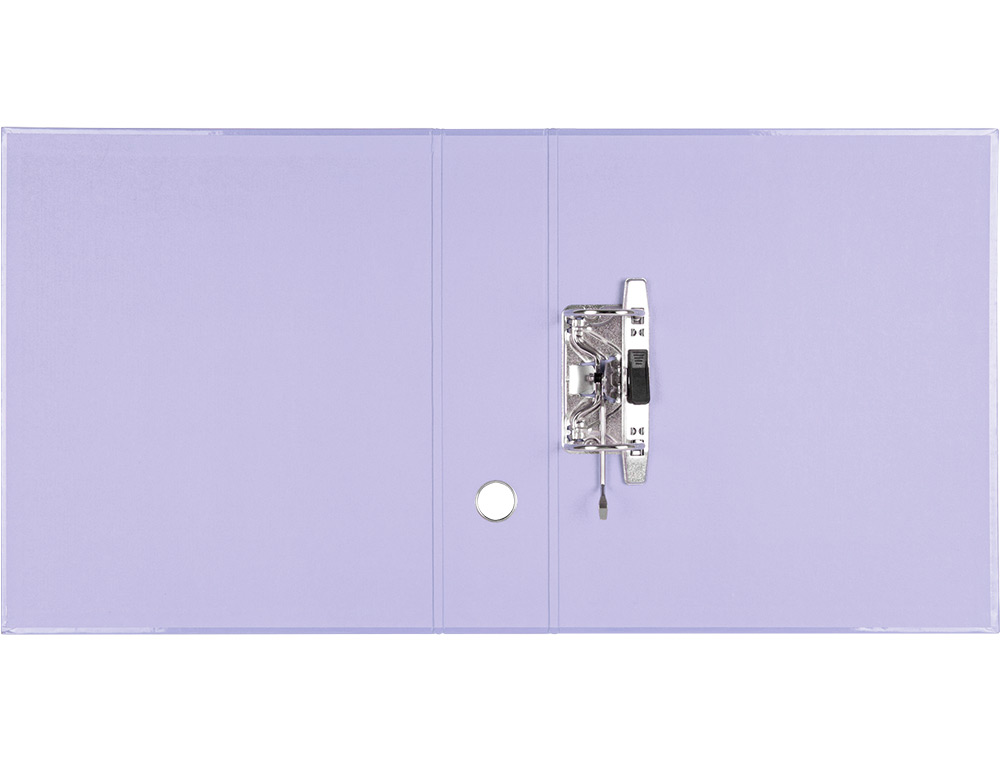 ARCHIVADOR DE PALANCA LIDERPAPEL A4 COLOR SYSTEM FORRADO SIN RADO LOMO 80 MM LAVANDA COMPRESOR METALICO