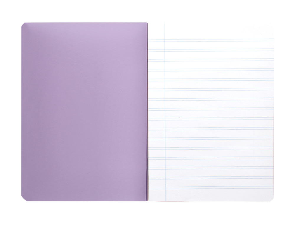 LIBRETA LIDERPAPEL 360 TAPA DE PLASTICO A4 48 HOJAS 90GR HORIZONTAL CON DOBLE MARGEN COLORES PASTEL