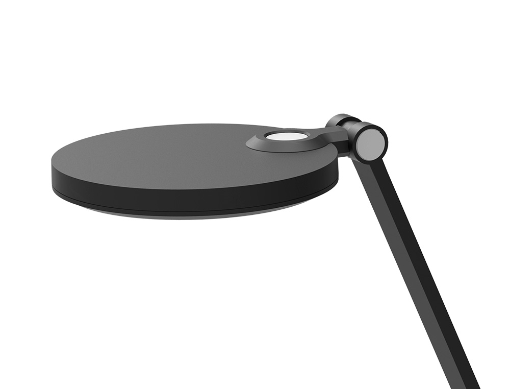 LAMPARA DE ESCRITORIO Q-CONNECT LED 7W 500 LM BRILLO REGULABLE 3 NIVELES COLOR CABEZA BRAZO ORIENTABLE NEGRO