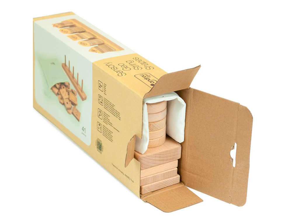 JUEGO DIDACTICO ANDREUTOYS FORMAS GEOMETRICAS SENSORIALES MADERA