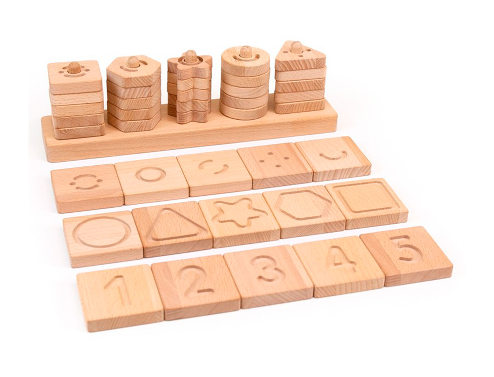 JUEGO DIDACTICO ANDREUTOYS FORMAS GEOMETRICAS SENSORIALES MADERA