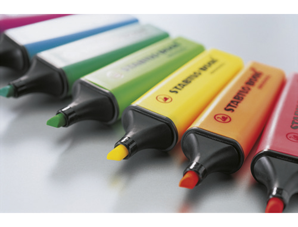 ROTULADOR STABILO BOSS FLUORESCENTE 70 ARTY LINE COLORES FRIOS ESTUCHE CARTON DE 10 UNIDADES COLORES