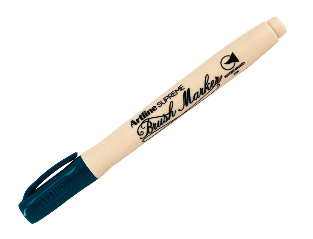 ROTULADOR ARTLINE SUPREME BRUSH EPFS PINTURA BASE DE AGUA PUNTA TIPO PINCEL TRAZO FINO VERDE OSCURO