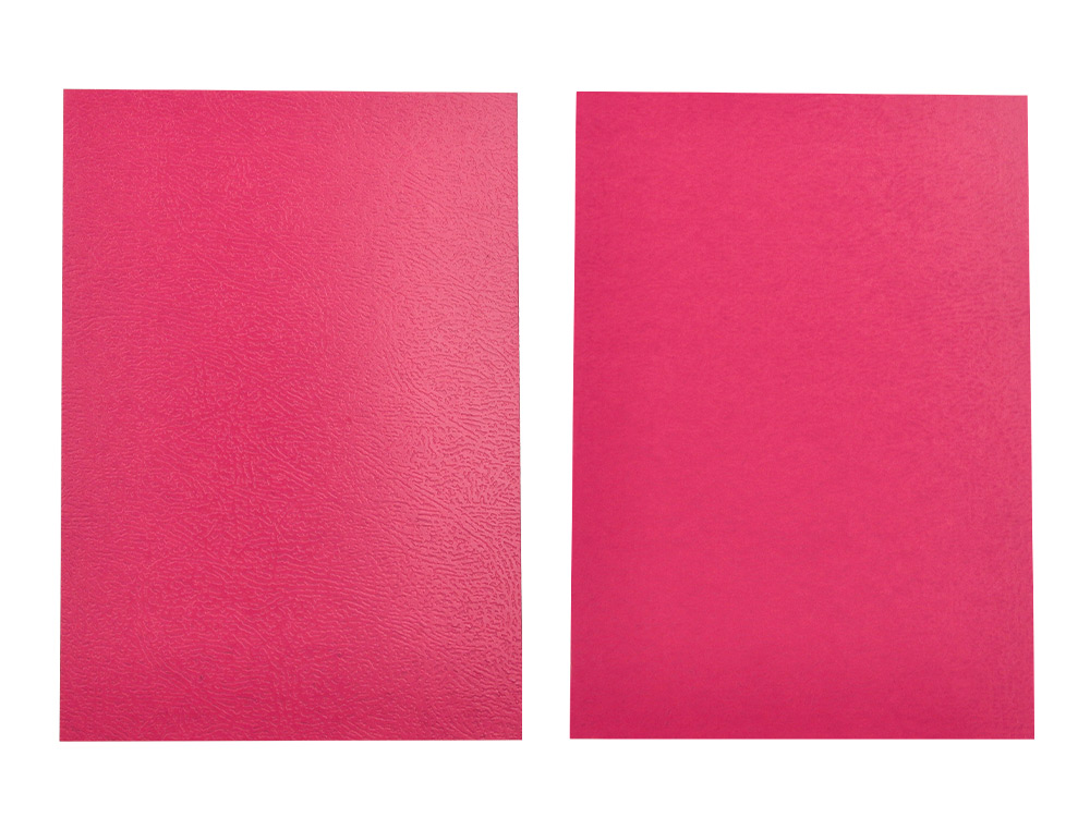 TAPA ENCUADERNACION LIDERPAPEL CARTON A4 0,9MM ROSA FLUOR PAQUETE DE 50 UNIDADES