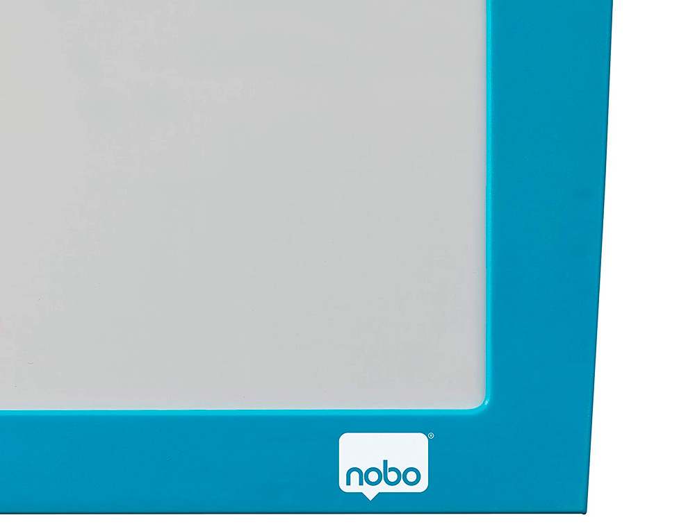 PIZARRA BLANCA NOBO MAGNETICA MARCO AZUL 430X585 MM