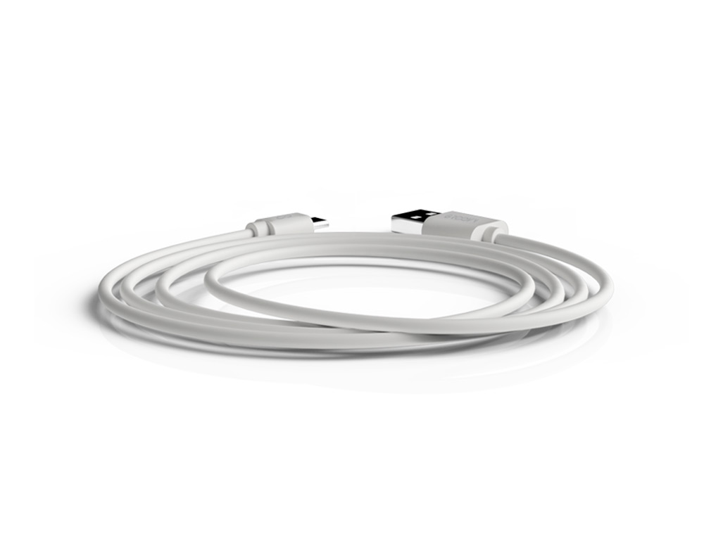 CABLE GROOVY USB-A A MICRO USB LONGITUD 1 MT COLOR BLANCO