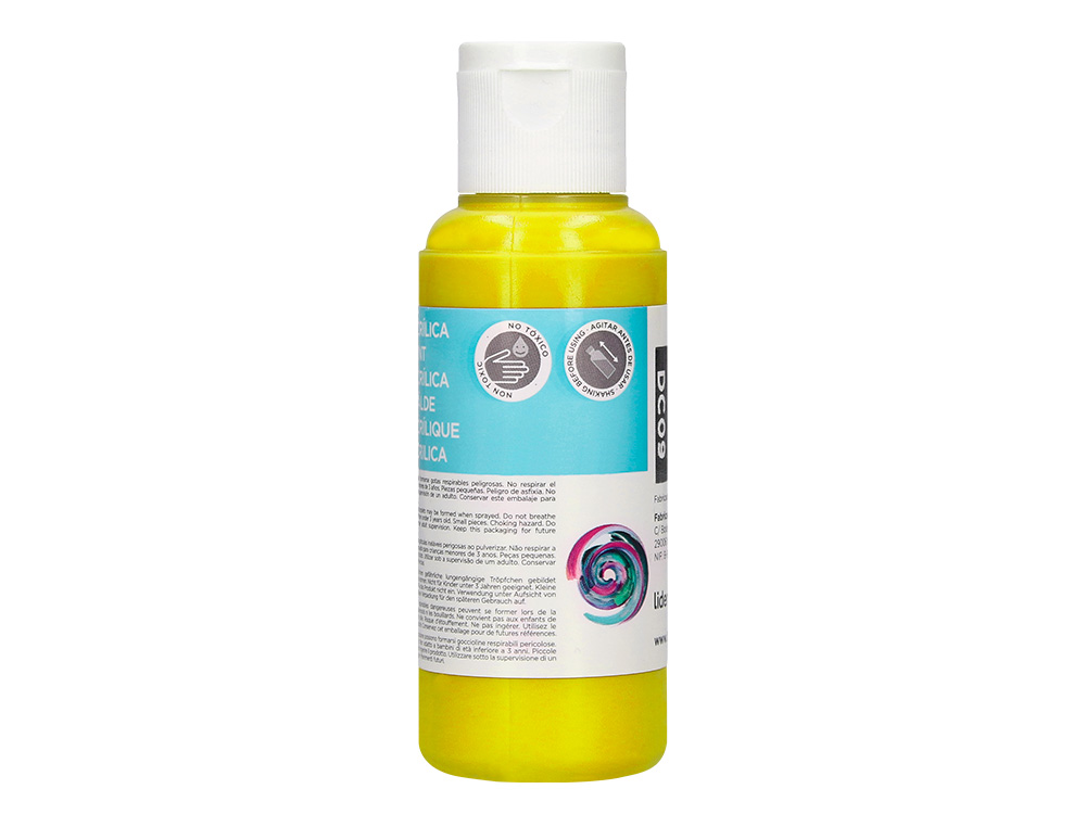 PINTURA ACRILICA LIDERPAPEL BOTE DE 80 ML AMARILLO