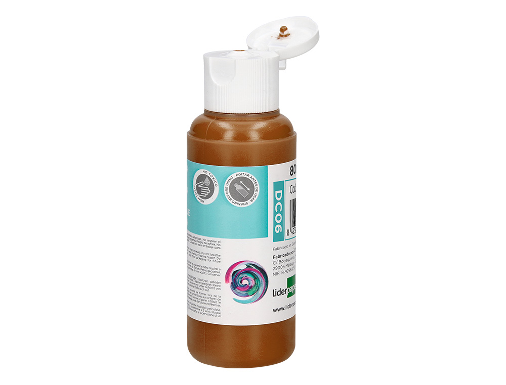 PINTURA ACRILICA LIDERPAPEL BOTE DE 80 ML MARRON