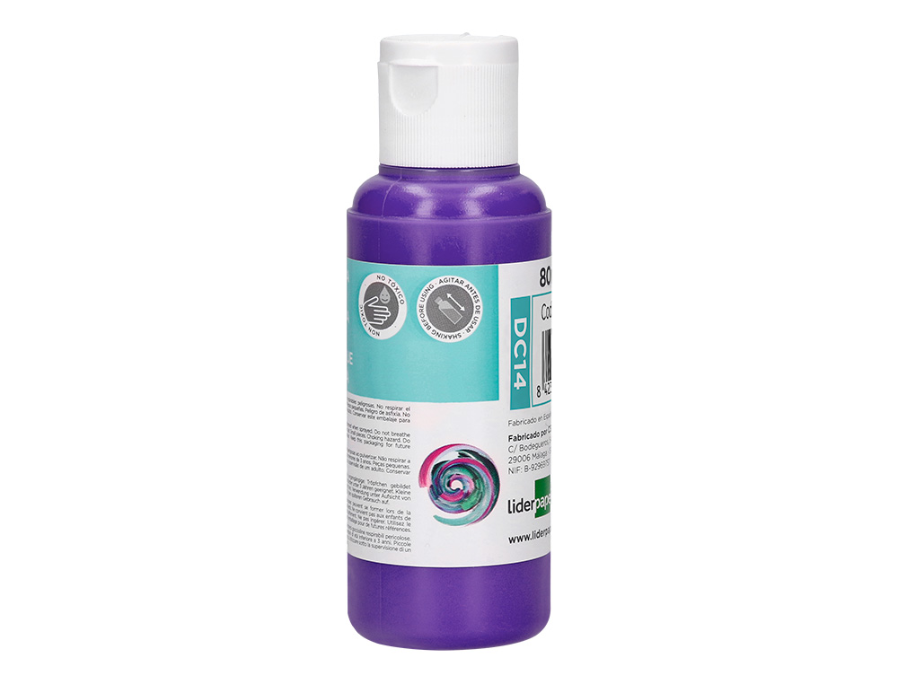 PINTURA ACRILICA LIDERPAPEL BOTE DE 80 ML VIOLETA