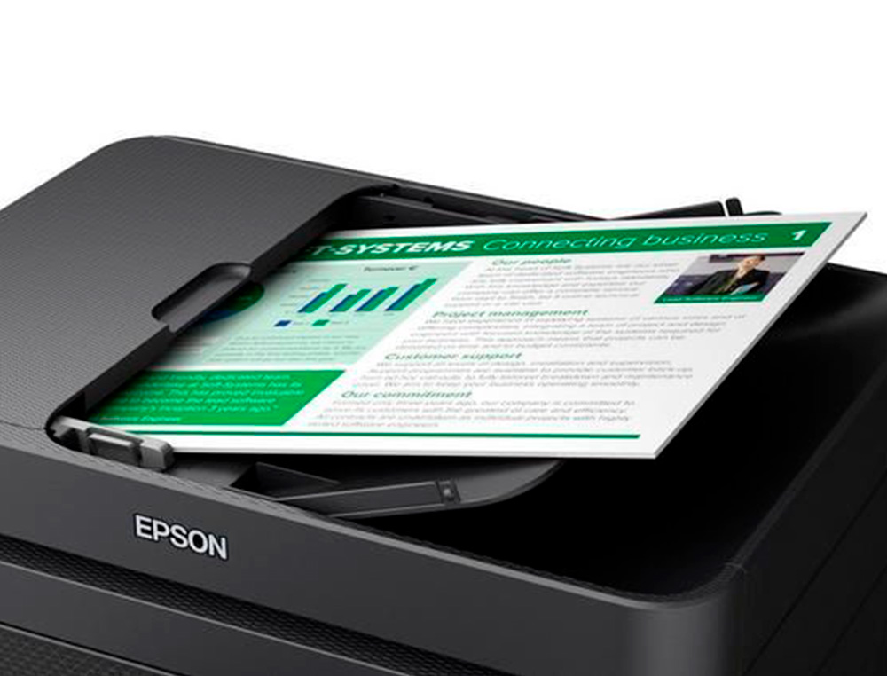 EQUIPO MULTIFUNCION EPSON WORK FORCE WF-2930DWF WIFI TINTA 10 PPM BANDEJA 100 HOJAS ESCANER COPIADORA
