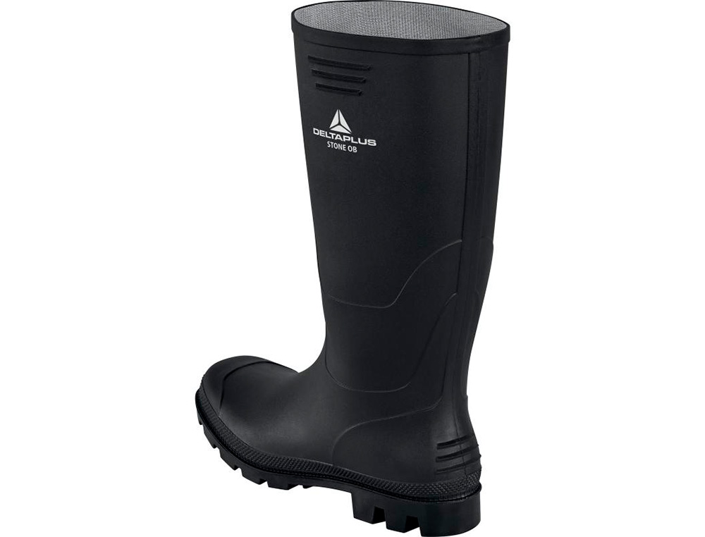 BOTAS DELTAPLUS DE SEGURIDAD STONE PVC NEGRO SUELA DE TACOS TALLA 43