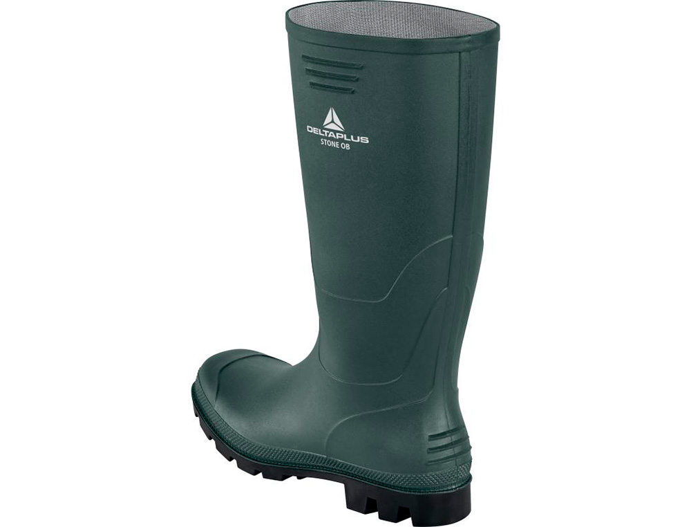 BOTAS DELTAPLUS DE SEGURIDAD STONE PVC VERDE SUELA DE TACOS TALLA 47