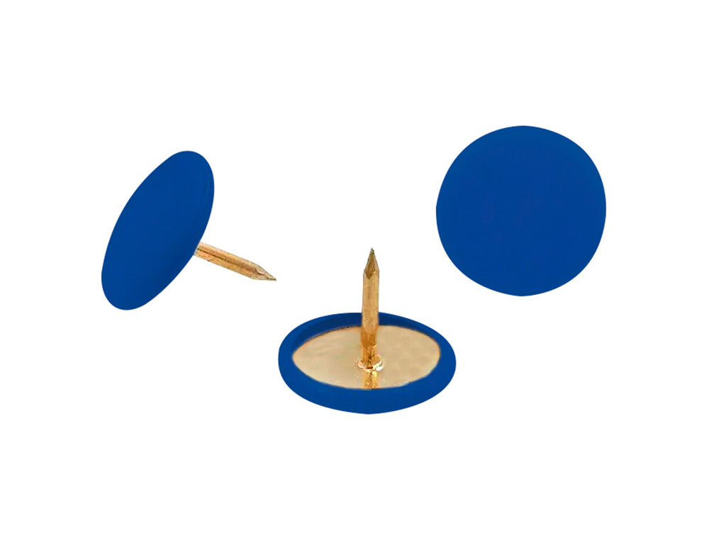 CHINCHETA LISMANIA OFFICE COLOR AZUL CLARO CAJA DE 100 UNIDADES