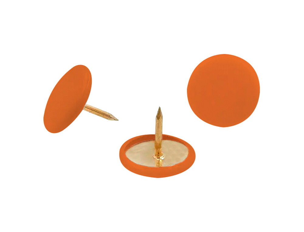 CHINCHETA LISMANIA OFFICE COLOR NARANJA CAJA DE 100 UNIDADES