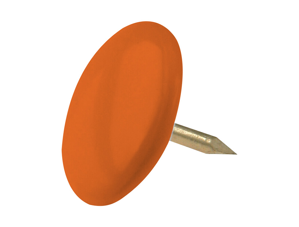 CHINCHETA LISMANIA OFFICE COLOR NARANJA CAJA DE 100 UNIDADES