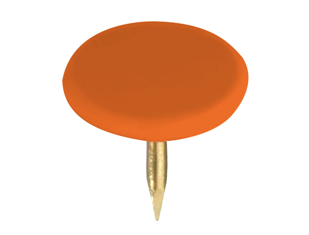 CHINCHETA LISMANIA OFFICE COLOR NARANJA CAJA DE 100 UNIDADES