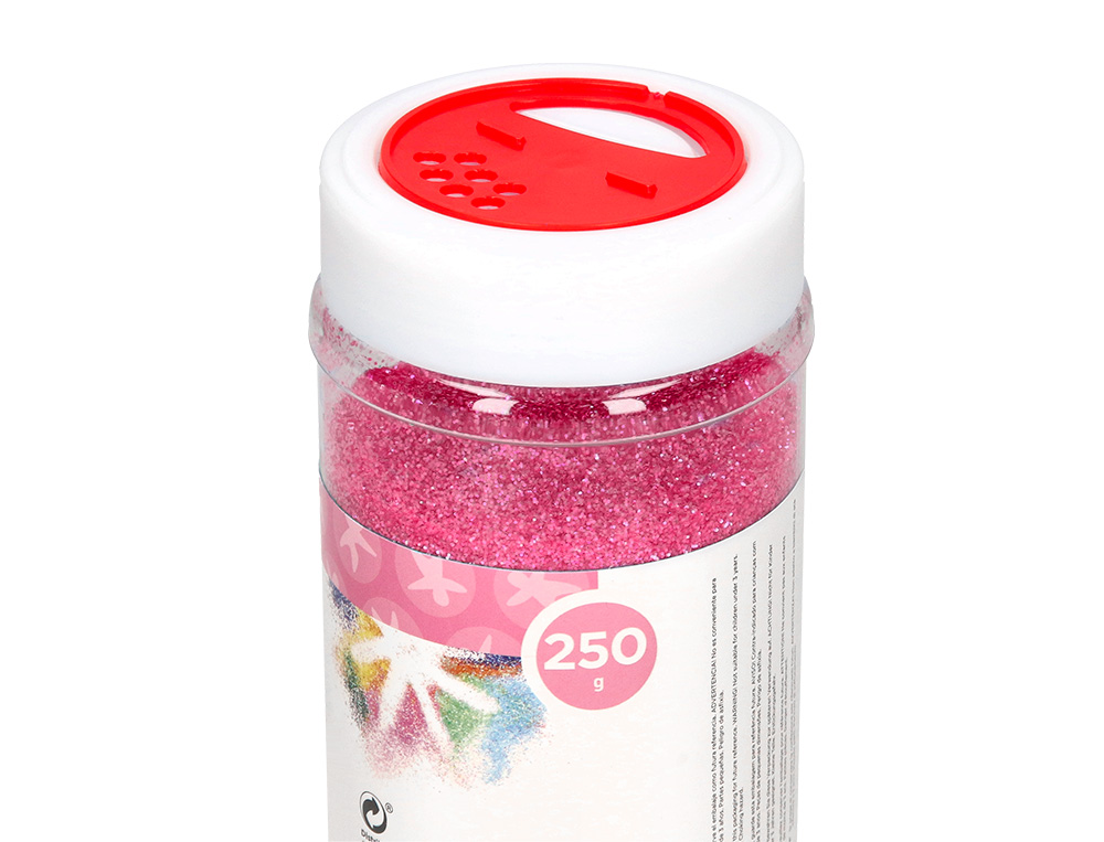 PURPURINA LIDERPAPEL FANTASIA COLOR METALICO ROSA PASTEL BOTE DE 250 GR
