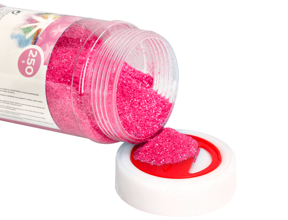PURPURINA LIDERPAPEL FANTASIA COLOR METALICO ROSA PASTEL BOTE DE 250 GR