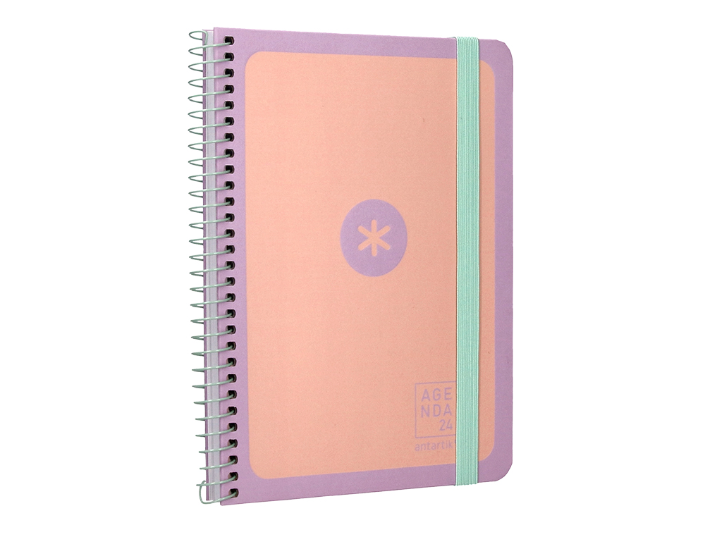 AGENDA DE OFICINA ANTARTIK A5+ 2024 SEMANA VISTA 80 GR CON SOBRE Y 3 HOJAS PEGATINAS PEACH 165X215 MM