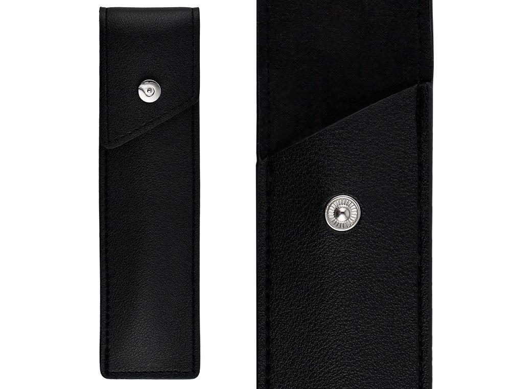 BOLIGRAFO Y ESTUCHE BELIUS TURBO ALUMINIO TEXTURA PUNTEADA NEGRO Y PLATEADO TINTA AZUL CAJA DE DISEO
