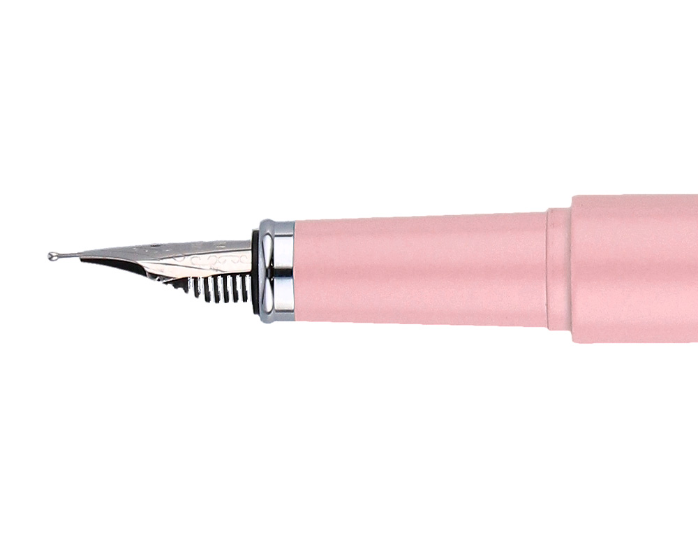 PLUMA Y FUNDA DE SIMILPIEL BELIUS SPACE B COLOR MINIMALISTA ROSA TINTA AZUL CAJA DE DISEO