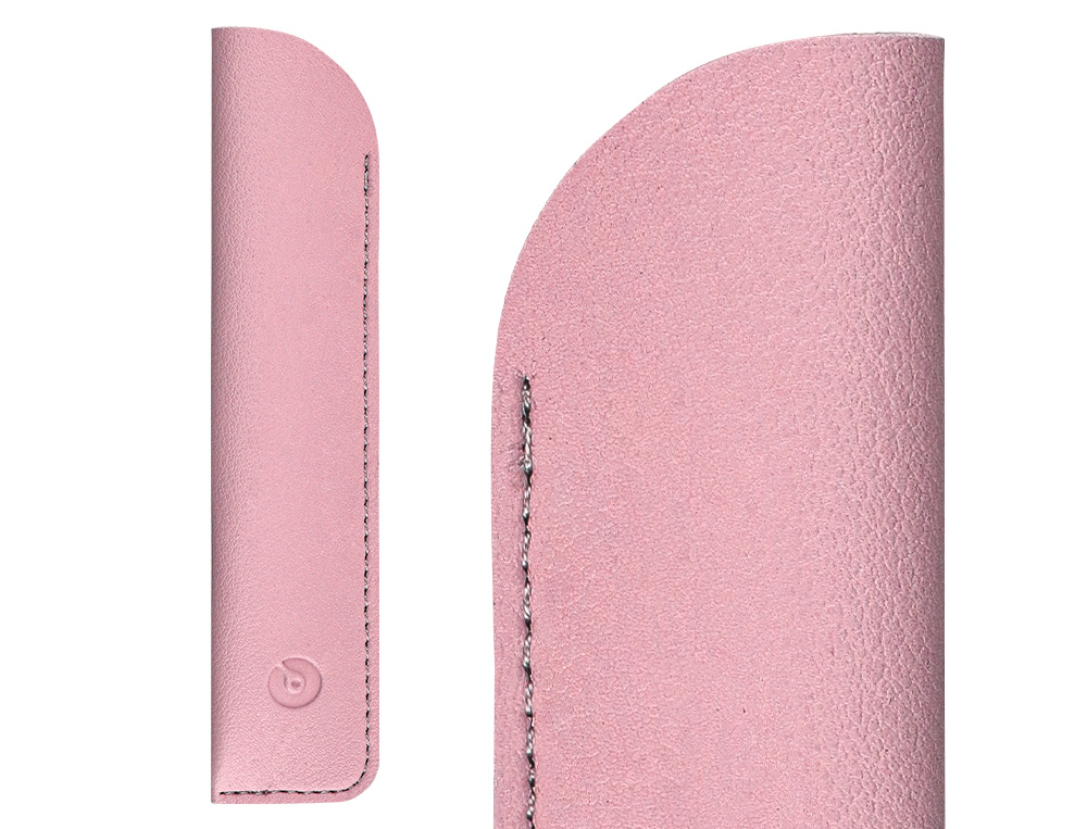 PLUMA Y FUNDA DE SIMILPIEL BELIUS SPACE B COLOR MINIMALISTA ROSA TINTA AZUL CAJA DE DISEO