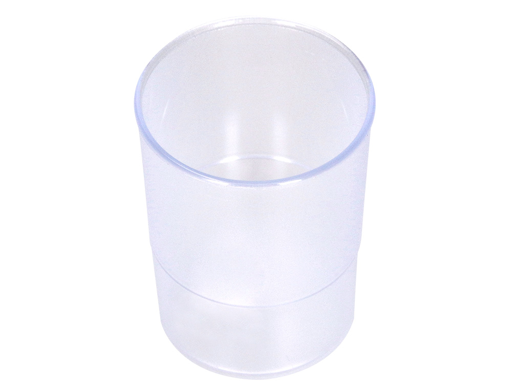 CUBILETE PORTALAPICES Q-CONNECT TRANSPARENTE PLASTICO DIAMETRO 75 MM ALTO 100 MM