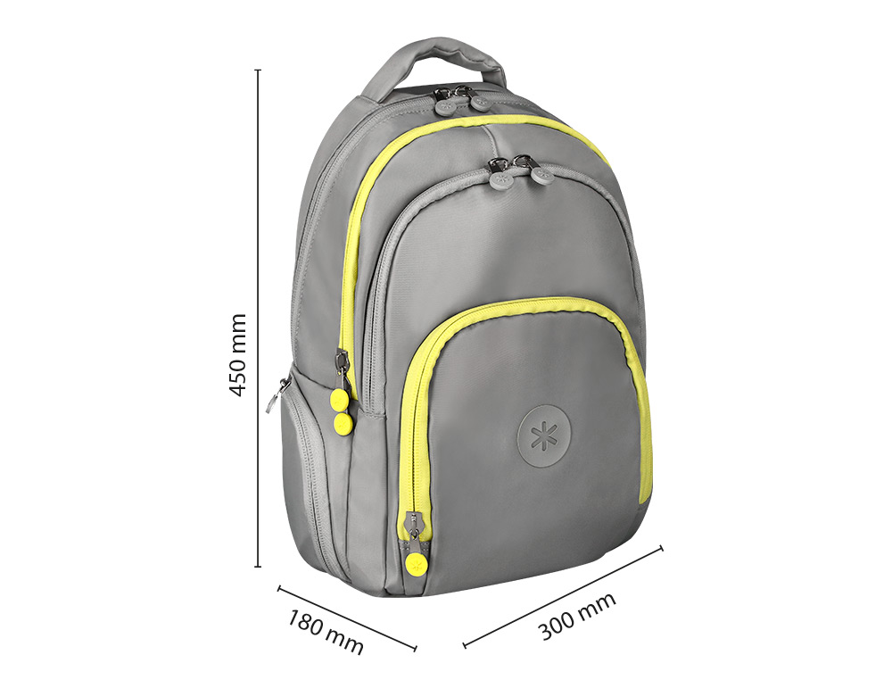 MOCHILA ANTARTIK FUSION FLEX MULTIBOLSILLO GRIS 19L 450X180X300 MM
