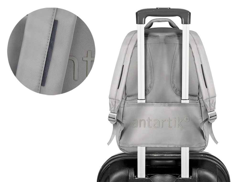 MOCHILA ANTARTIK FUSION FLEX MULTIBOLSILLO GRIS 19L 450X180X300 MM