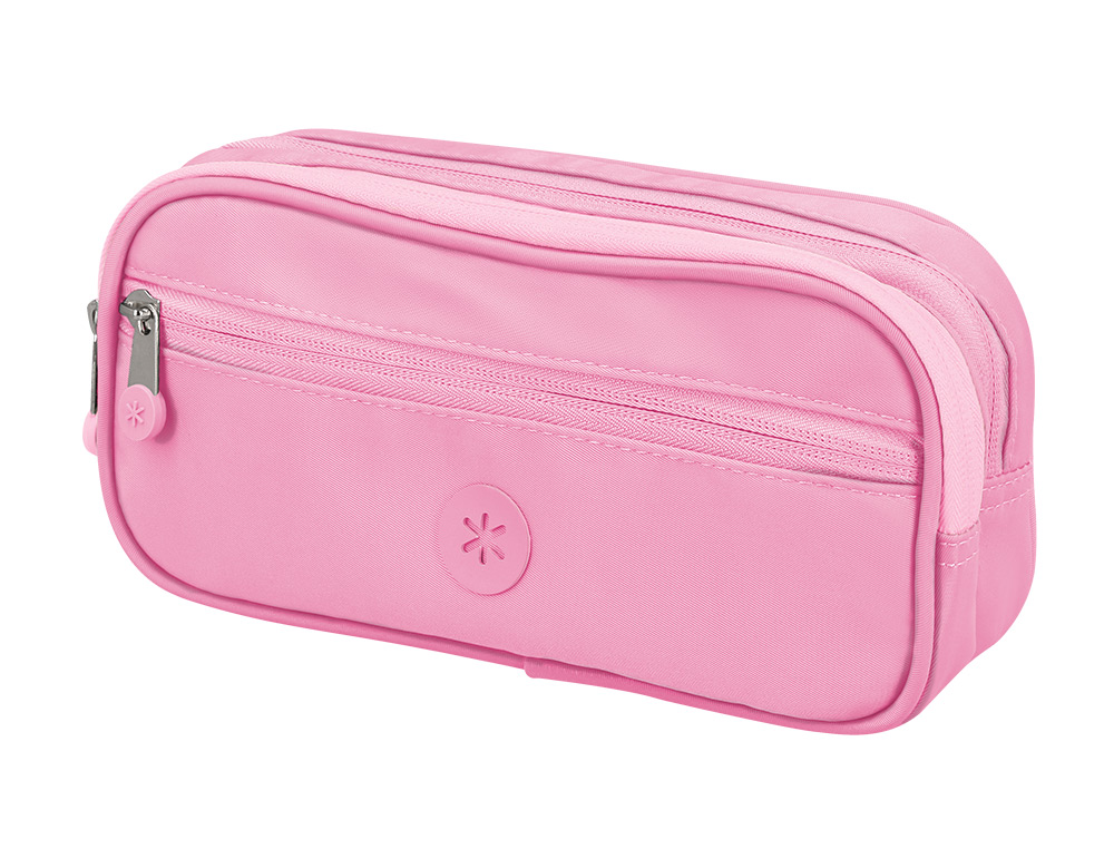 ESTUCHE PORTATODO ANTARTIK FUSION FLEX 3 CREMALLERAS ROSA COMPAERO MOCHILA 100X60X220 MM
