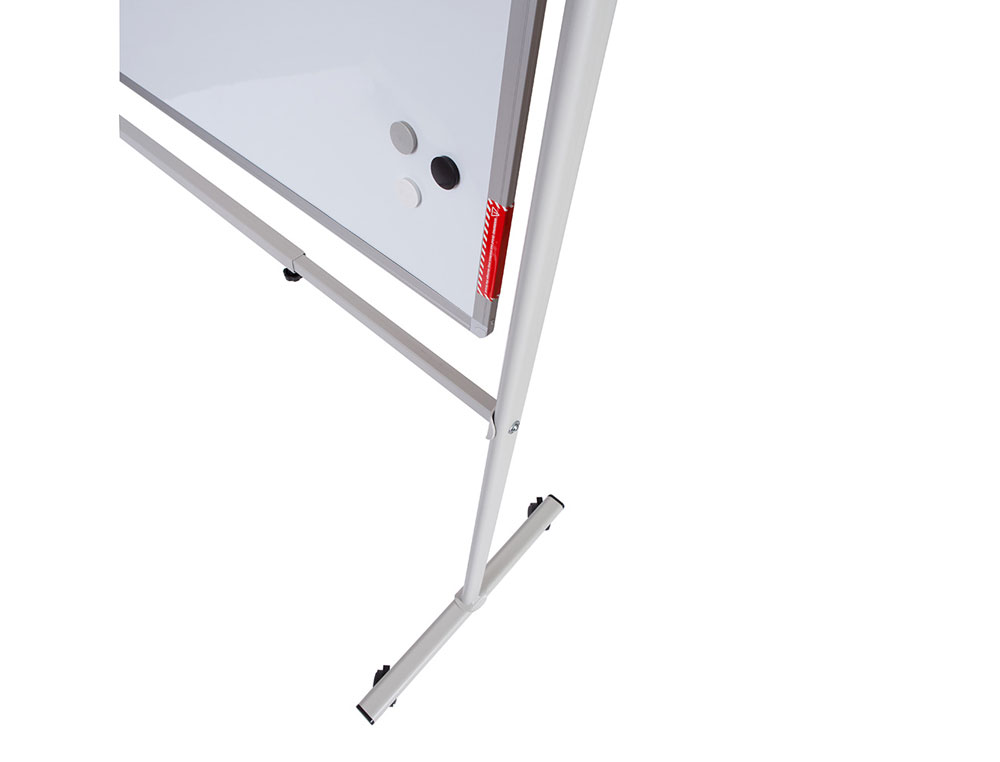 PIZARRA BLANCA ROCADA ACERO VITRIFICADO MAGNETICO MARCO ALUMINIO DOBLE CARA VOLTEABLE 120X180 CM